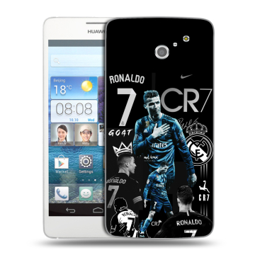 Пластиковый чехол на Huawei Ascend D2 с принтом Реал Роналдо