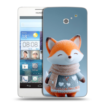 Пластиковый чехол на Huawei Ascend D2 с принтом Лиса
