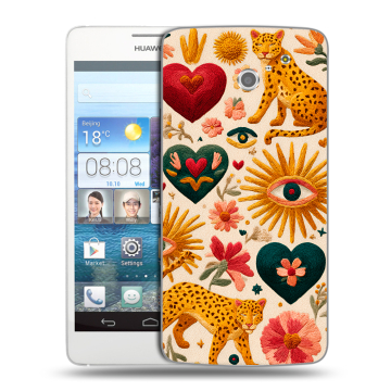 Пластиковый чехол на Huawei Ascend D2 с принтом Модный принт