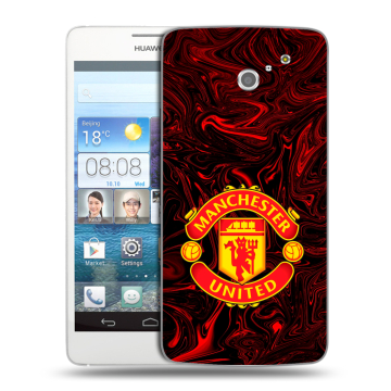 Пластиковый чехол на Huawei Ascend D2 с принтом Manchester United