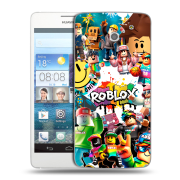 Пластиковый чехол на Huawei Ascend D2 с принтом Roblox Роблокс Пластиковый чехол на Huawei Ascend D2 с принтом Roblox Роблокс