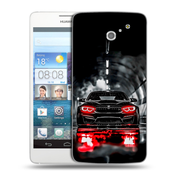 Пластиковый чехол на Huawei Ascend D2 с принтом BMW БМВ Пластиковый чехол на Huawei Ascend D2 с принтом BMW БМВ