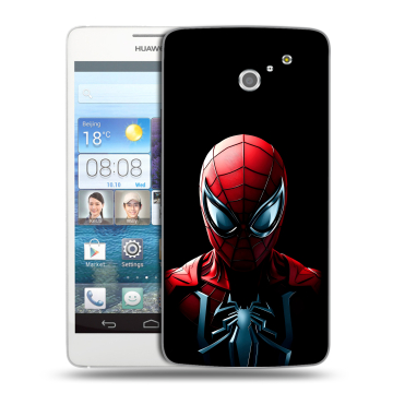 Пластиковый чехол на Huawei Ascend D2 с принтом Spiderman Человек паук