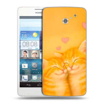 Пластиковый чехол на Huawei Ascend D2 с принтом Милые котята Пластиковый чехол на Huawei Ascend D2 с принтом Милые котята