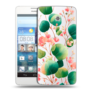 Пластиковый чехол на Huawei Ascend D2 с принтом женский