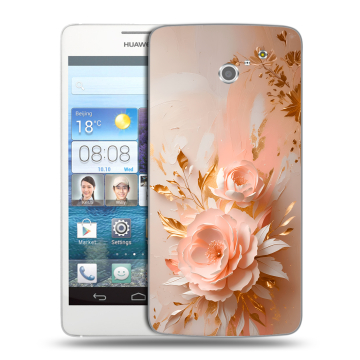 Пластиковый чехол на Huawei Ascend D2 с принтом женский