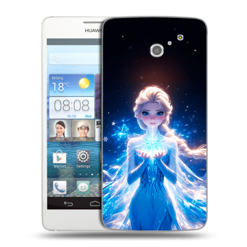 Пластиковый чехол на Huawei Ascend D2 с принтом Холодное сердце Frozen Пластиковый чехол на Huawei Ascend D2 с принтом Холодное сердце Frozen