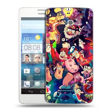 Пластиковый чехол на Huawei Ascend D2 с принтом Gravity Falls Гравити Фолз Пластиковый чехол на Huawei Ascend D2 с принтом Gravity Falls Гравити Фолз