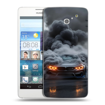 Пластиковый чехол на Huawei Ascend D2 с принтом BMW БМВ Пластиковый чехол на Huawei Ascend D2 с принтом BMW БМВ