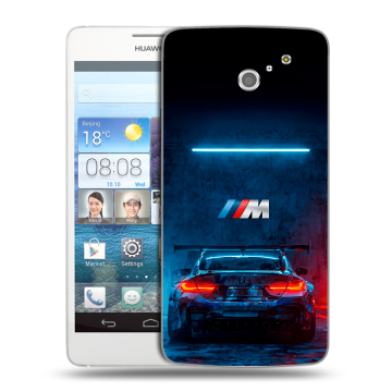 Пластиковый чехол на Huawei Ascend D2 с принтом BMW БМВ Пластиковый чехол на Huawei Ascend D2 с принтом BMW БМВ