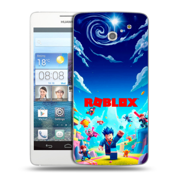Пластиковый чехол на Huawei Ascend D2 с принтом Roblox Роблокс Пластиковый чехол на Huawei Ascend D2 с принтом Roblox Роблокс