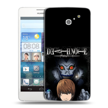 Пластиковый чехол на Huawei Ascend D2 с принтом Death note Тетрадь смерти