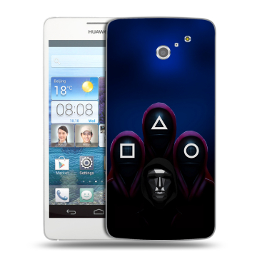 Пластиковый чехол на Huawei Ascend D2 с принтом Игра Кальмара
