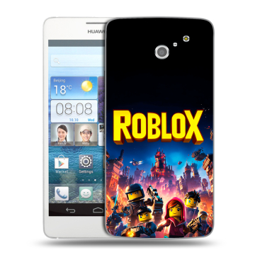 Пластиковый чехол на Huawei Ascend D2 с принтом Roblox Роблокс Пластиковый чехол на Huawei Ascend D2 с принтом Roblox Роблокс
