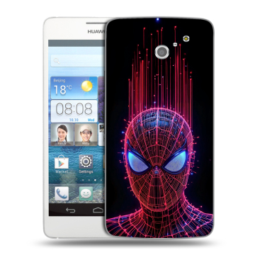 Пластиковый чехол на Huawei Ascend D2 с принтом Spiderman Человек паук Пластиковый чехол на Huawei Ascend D2 с принтом Spiderman Человек паук
