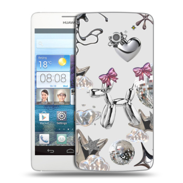 Пластиковый чехол на Huawei Ascend D2 с принтом Y2K Пластиковый чехол на Huawei Ascend D2 с принтом Y2K