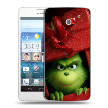 Пластиковый чехол на Huawei Ascend D2 с принтом Новый год