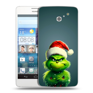 Пластиковый чехол на Huawei Ascend D2 с принтом Новый год