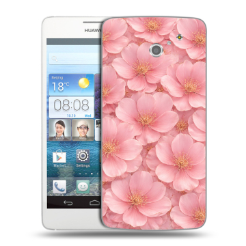 Пластиковый чехол на Huawei Ascend D2 с принтом женский