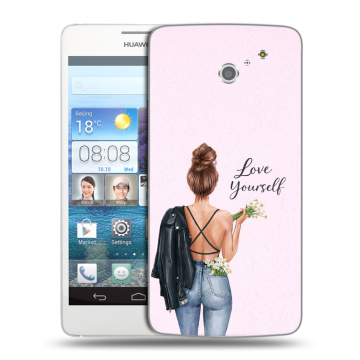 Пластиковый чехол на Huawei Ascend D2 с принтом женский Пластиковый чехол на Huawei Ascend D2 с принтом женский