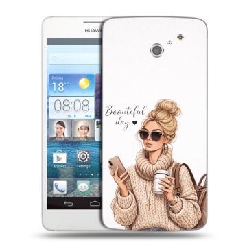 Пластиковый чехол на Huawei Ascend D2 с принтом женский Пластиковый чехол на Huawei Ascend D2 с принтом женский