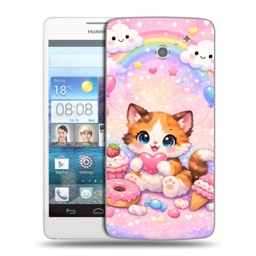 Пластиковый чехол на Huawei Ascend D2 с принтом для девочек Пластиковый чехол на Huawei Ascend D2 с принтом для девочек