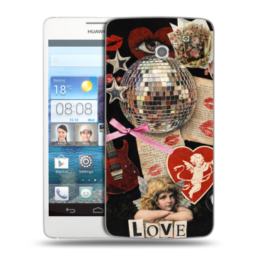 Пластиковый чехол на Huawei Ascend D2 с принтом для девочек