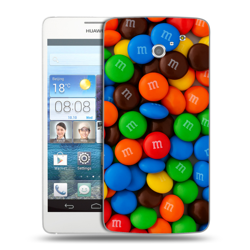 Пластиковый чехол на Huawei Ascend D2 с принтом Конфеты Пластиковый чехол на Huawei Ascend D2 с принтом Конфеты