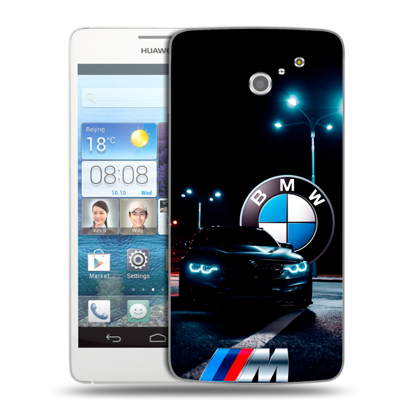 Пластиковый чехол на Huawei Ascend D2 с принтом БМВ BMW Пластиковый чехол на Huawei Ascend D2 с принтом БМВ BMW