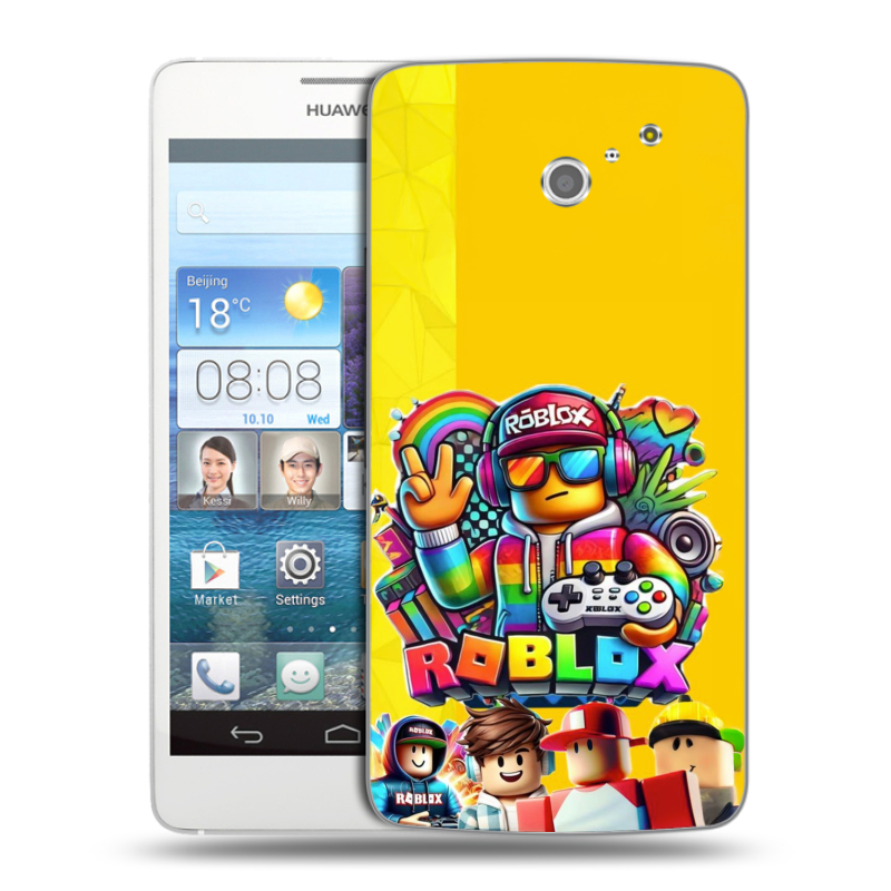 Пластиковый чехол на Huawei Ascend D2 с принтом Roblox Роблокс Пластиковый чехол на Huawei Ascend D2 с принтом Roblox Роблокс