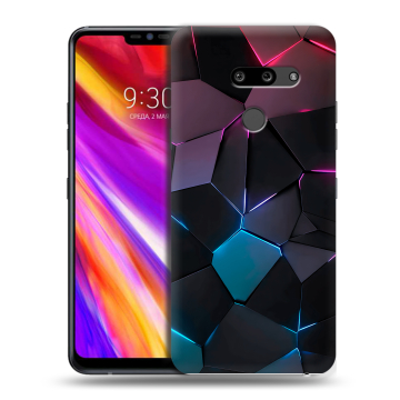 Пластиковый чехол на LG G8 ThinQ с принтом Геометрия неона Пластиковый чехол на LG G8 ThinQ с принтом Геометрия неона