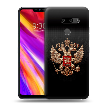 Пластиковый чехол на LG G8 ThinQ с принтом Герб России Пластиковый чехол на LG G8 ThinQ с принтом Герб России