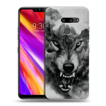 Пластиковый чехол на LG G8 ThinQ с принтом Волк Пластиковый чехол на LG G8 ThinQ с принтом Волк
