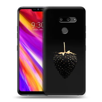 Пластиковый чехол на LG G8 ThinQ с принтом Черная клубника Пластиковый чехол на LG G8 ThinQ с принтом Черная клубника