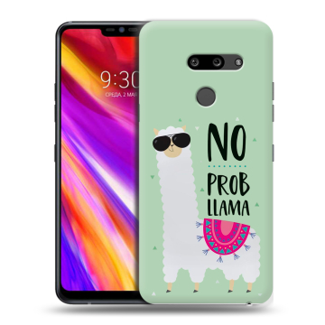 Пластиковый чехол на LG G8 ThinQ с принтом Лама Пластиковый чехол на LG G8 ThinQ с принтом Лама