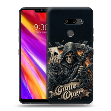 Пластиковый чехол на LG G8 ThinQ с принтом Скелет карты Пластиковый чехол на LG G8 ThinQ с принтом Скелет карты
