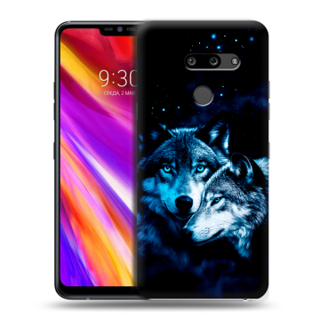 Пластиковый чехол на LG G8 ThinQ с принтом Волки Пластиковый чехол на LG G8 ThinQ с принтом Волки