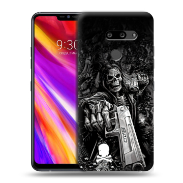 Пластиковый чехол на LG G8 ThinQ с принтом Скелет Пластиковый чехол на LG G8 ThinQ с принтом Скелет