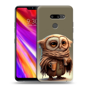 Пластиковый чехол на LG G8 ThinQ с принтом Сова Пластиковый чехол на LG G8 ThinQ с принтом Сова