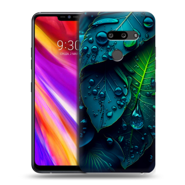 Пластиковый чехол на LG G8 ThinQ с принтом Листья Пластиковый чехол на LG G8 ThinQ с принтом Листья