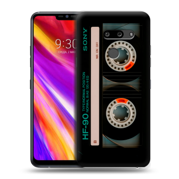 Пластиковый чехол на LG G8 ThinQ с принтом Кассета Пластиковый чехол на LG G8 ThinQ с принтом Кассета
