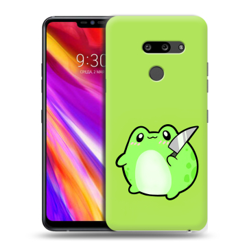 Пластиковый чехол на LG G8 ThinQ с принтом Лягушенок Пластиковый чехол на LG G8 ThinQ с принтом Лягушенок