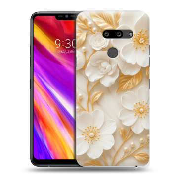 Пластиковый чехол на LG G8 ThinQ с принтом Цветы Пластиковый чехол на LG G8 ThinQ с принтом Цветы