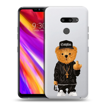 Пластиковый чехол на LG G8 ThinQ с принтом Мишка Пластиковый чехол на LG G8 ThinQ с принтом Мишка