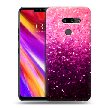 Пластиковый чехол на LG G8 ThinQ с принтом Блестки Пластиковый чехол на LG G8 ThinQ с принтом Блестки