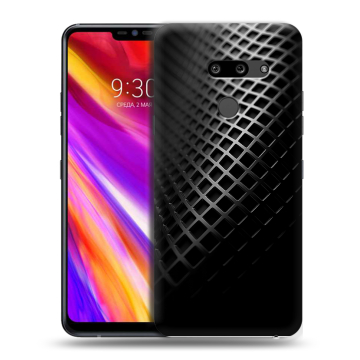 Пластиковый чехол на LG G8 ThinQ с принтом Текстура металла Пластиковый чехол на LG G8 ThinQ с принтом Текстура металла