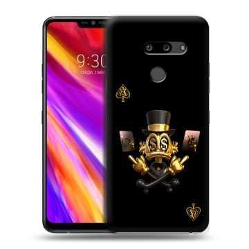 Пластиковый чехол на LG G8 ThinQ с принтом Золотой скрудж макдак Пластиковый чехол на LG G8 ThinQ с принтом Золотой скрудж макдак