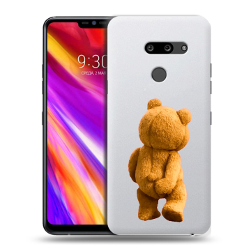 Пластиковый чехол на LG G8 ThinQ с принтом Медведь Пластиковый чехол на LG G8 ThinQ с принтом Медведь