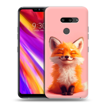 Пластиковый чехол на LG G8 ThinQ с принтом милая лиса Пластиковый чехол на LG G8 ThinQ с принтом милая лиса