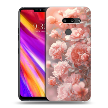 Пластиковый чехол на LG G8 ThinQ с принтом Розовые розы Пластиковый чехол на LG G8 ThinQ с принтом Розовые розы
